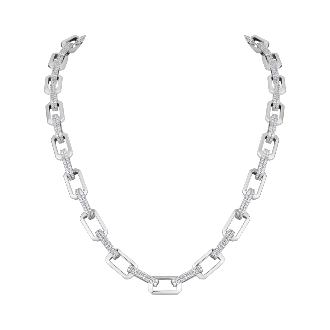 Rectangular Links Collection Necklace