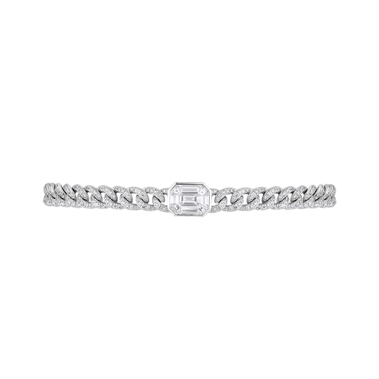 Cuban Links with 9 Piece Illusion Centre Stone