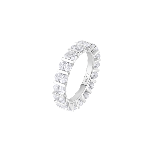 Oval Bolt Eternity Ring