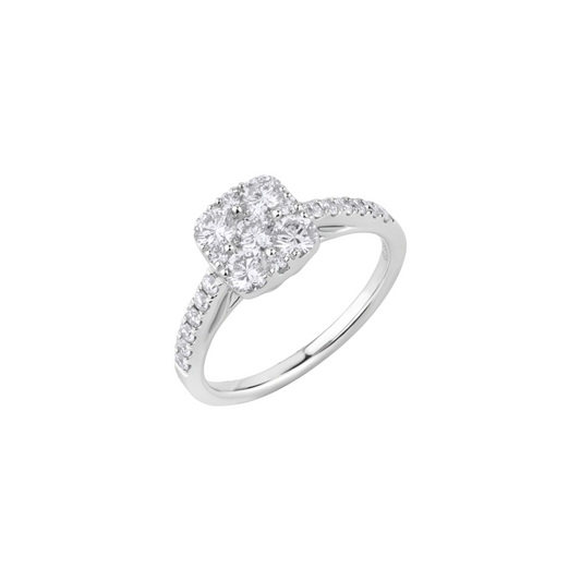 Cushion Illusion Ring Size 2