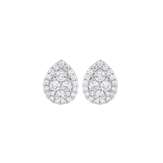 Pear Illusion Earring Studs