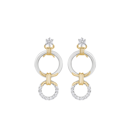 Round Links with Yellow Gold Knots