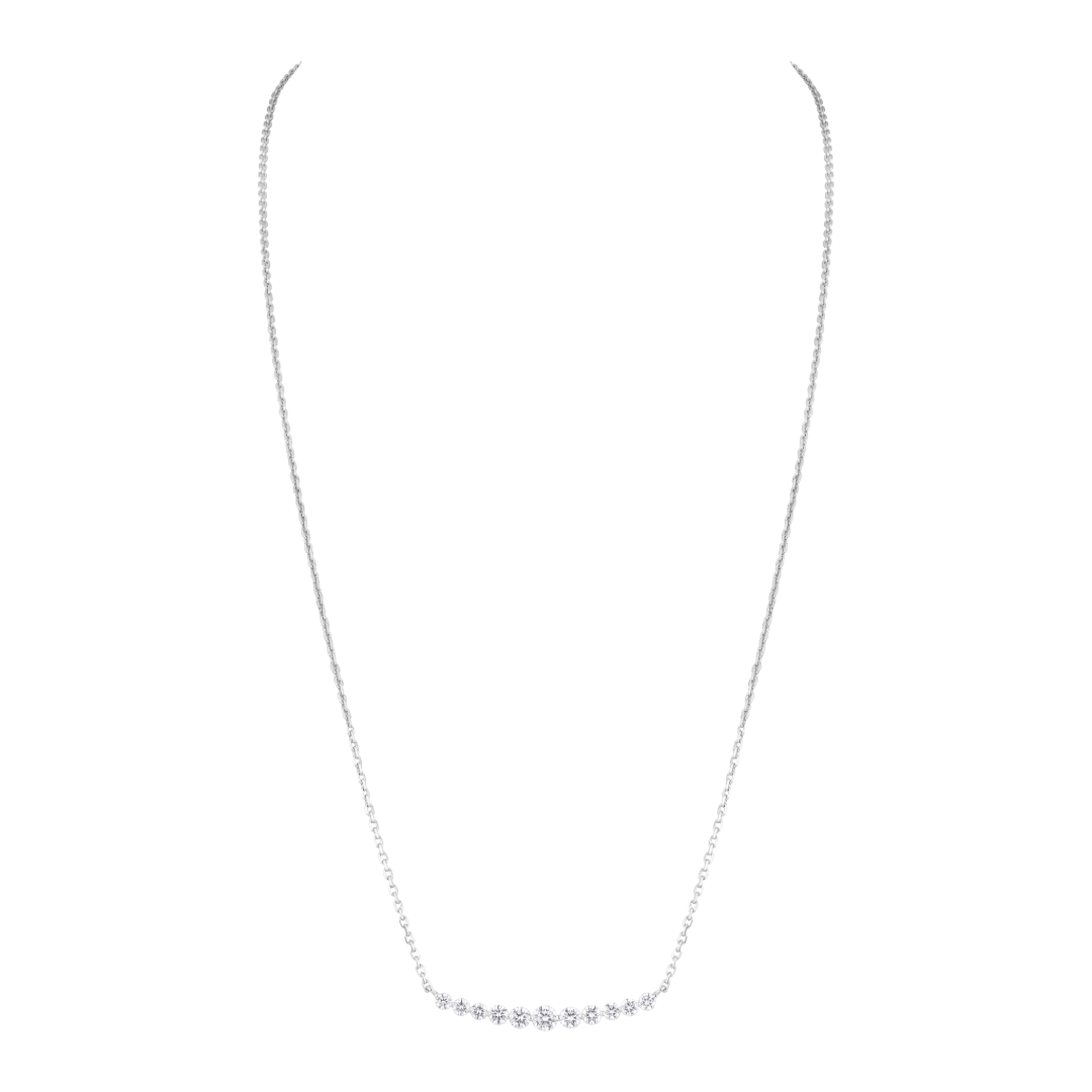 Graduated Diamond Bar Necklace