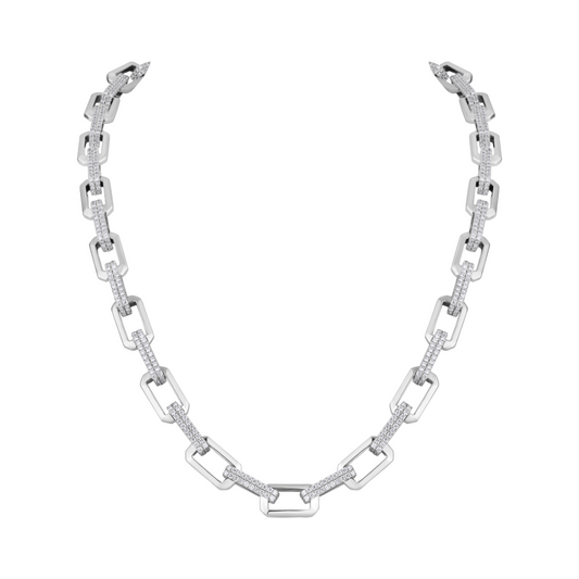 Rectangular Links Collection Necklace