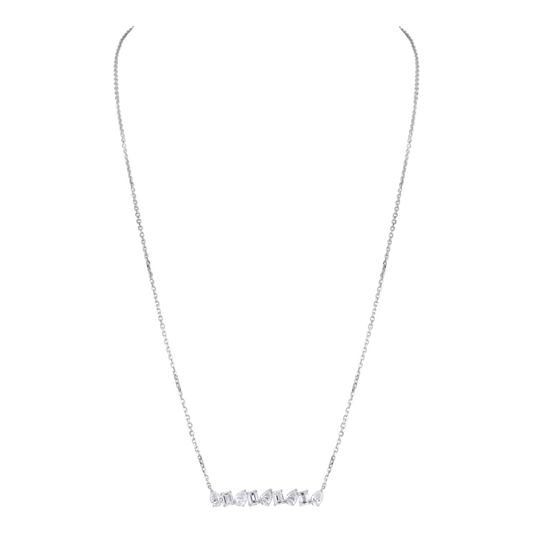 Emerald and Pear Line Necklace